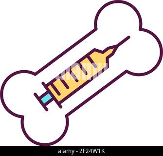 Bone biopsy RGB color icon Stock Vector