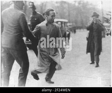 Joseph Goebbels the Reich propaganda minister for the German Nazi party entering the Reichstag in Berlin 1934 surrounded by press photographers Stock Photo