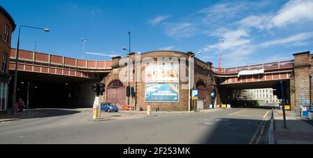 Greengate Arches - former bus station and listed structure 2005, Greengate, Salford, Manchester Stock Photo