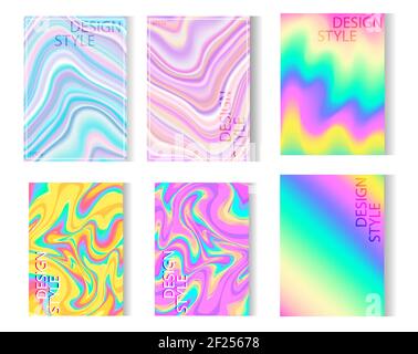Business template. Creative wavy layout, flow composition. Fluid theme for notebook. Annual corporate calendar liquid print mockup. Magazine folder ga Stock Vector