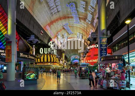 Fremont Light Experience in Las Vegas Stock Photo