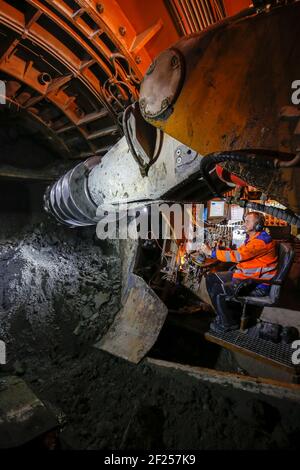Theme photo Emscher conversion, the Emscher system will be free of wastewater in 2021 - construction of a new sewer on the Boye, the second largest tr Stock Photo