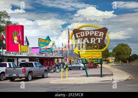 The Copper Cart in Seligman Stock Photo