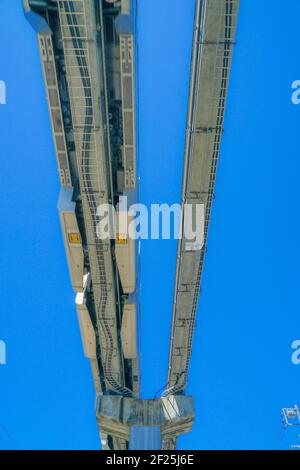 Tama city monorail line and Sunny Stock Photo