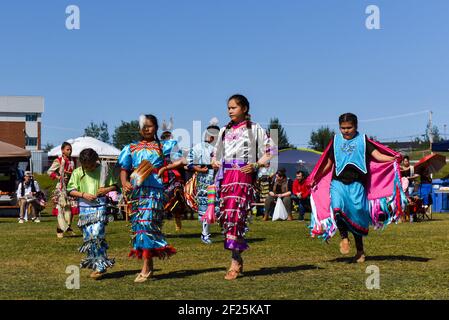 Pow Wow Native Children Dancers Girls in Traditional Costumes Six ...