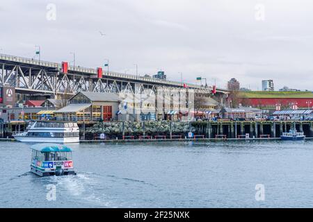 Granville Island Public Market. Vancouver marina. Stock Photo