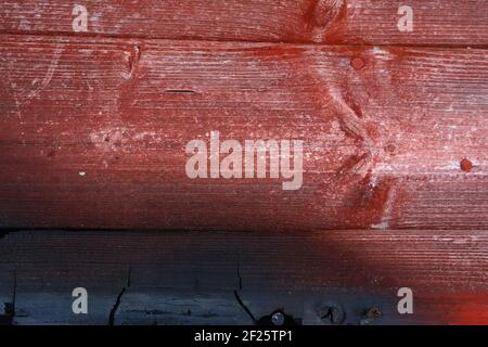 Burned Red Wood Close Up Background Stock Photo