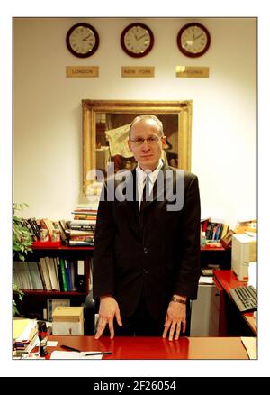 robert thomson ....editor of th times in his office in londonpic David Sandison 10/3/2004 Stock Photo