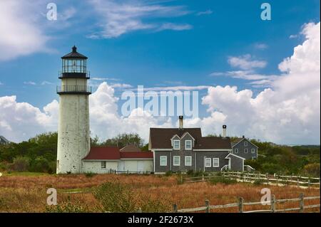 Highland Lighthouse at Cape Cod, built in 1797 Stock Photo