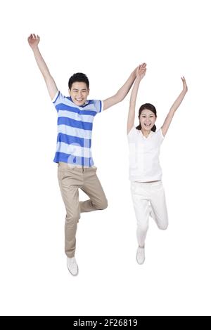 A group photo of a happy young couple Stock Photo