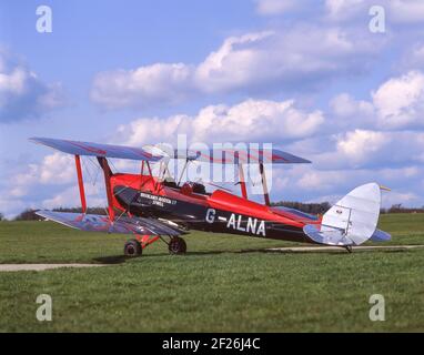 De Havilland DH.82A Tiger Moth aircraft, Sywell Aerodrome, Sywell, Northamptonshire, England, United Kingdom Stock Photo