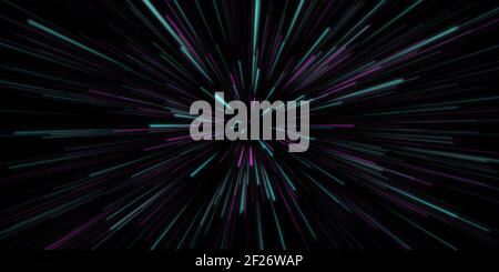 Blue Purple Warp Speed Stock Photo