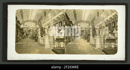 World exhibition in Paris, 1855; Exposition Universelle, Paris.View in the lobby of the universelle exhibition in Paris. Stock Photo