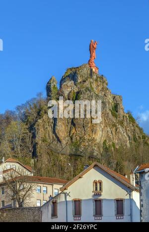 Statue of Notre-Dame de France, Le Puy-en-Velay, France Stock Photo