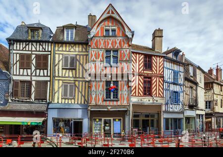Strret in Auxerre, France Stock Photo