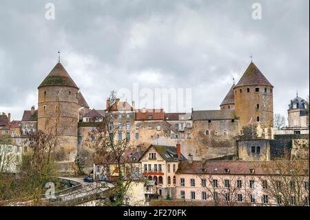 View of Semur-en-Auxois, France Stock Photo