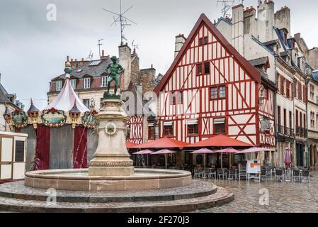 Francois Rude square, Dijon, France Stock Photo