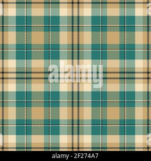 Scotland tartan seamless plaid texture with rhombuses and squares - Vector illustration Stock Vector