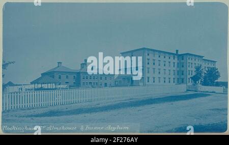 Exterior of the almsier house and the psychiatric institution of ...