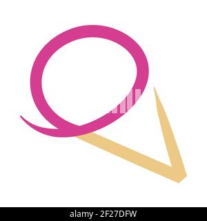 Graphic ice cream in a triangle cone Stock Vector