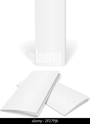 blank vector brochure template on white background for design Stock Vector