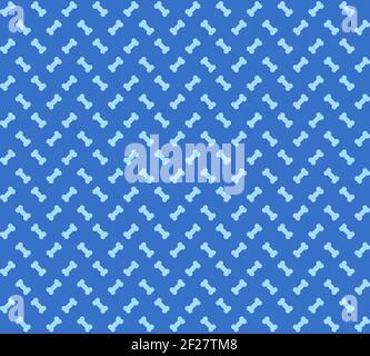 Dog Bones seamless texture pattern on blue background Stock Vector