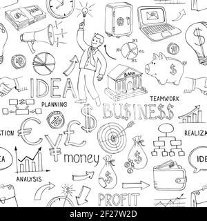 Business graphs and charts seamless pattern with background of colorful ...