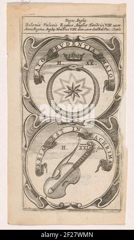 Ouroboros O2k Instrument Gekroonde Ouroboros Met ster / Viool, Anonymous, after Aegidius Sadeler ...