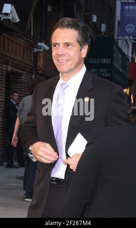 NEW YORK, NY - OCTOBER 14: Andrew Cuomo at Late Show with David Letterman in New York City on October 14, 2014. Credit: RW/MediaPunch Stock Photo