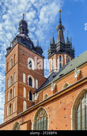 St. Mary's Basilica, Krakow, Poland Stock Photo