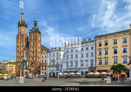 St. Mary's Basilica, Krakow, Poland Stock Photo