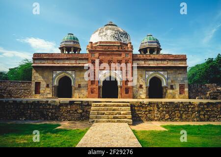 facade of Mosque of Isa Khan in new delhi, india Stock Photo