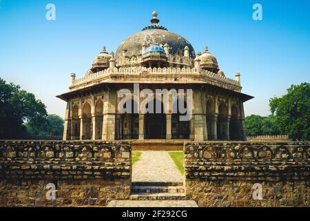 tomb of the noble Isa Khan Niazi in new delhi, india Stock Photo