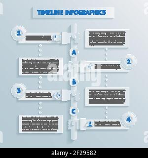 Paper timeline infographics Stock Vector