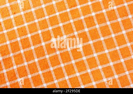 kitchen towel, cloth towel, table cloth with square pattern Stock Photo