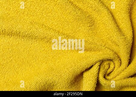 texture of yellow towel. abstract background Stock Photo