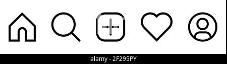 Set of social media icons. Design for website design, mobile app, ui. Vector Illustration Stock Vector