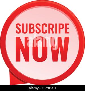 Subscribe now icon. Cartoon of subscribe now vector icon for web design isolated on white background Stock Vector