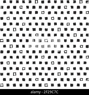 A seamless pattern made with hand drawn squares. Stock Vector