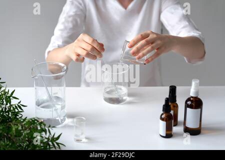 Beauty cosmetic research and development concept. Stock Photo