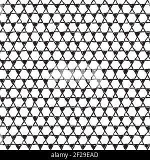 A seamless pattern made with hand drawn triangles. Stock Vector