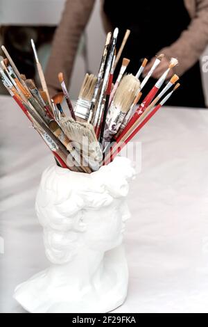 Artist's working studio. Stock Photo