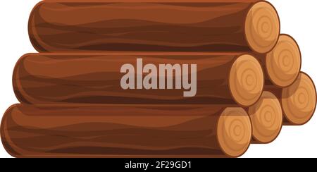 Wood for paper icon. Cartoon of wood for paper vector icon for web design isolated on white background Stock Vector