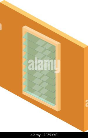 Window blinds icon. Isometric illustration of window blinds vector icon for web Stock Vector