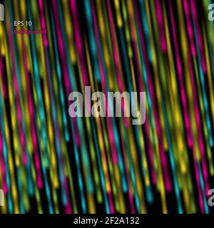 light falling drops abstract blurred background on black Stock Vector