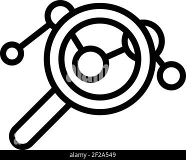 Market target audience icon. Outline market target audience vector icon for web design isolated on white background Stock Vector