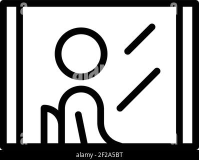 Window passenger icon. Outline window passenger vector icon for web design isolated on white background Stock Vector