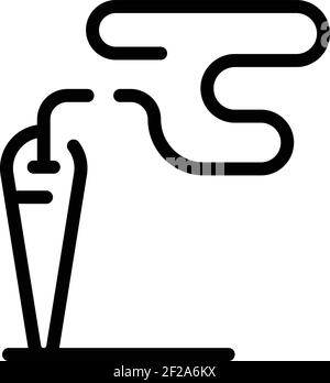 Knitting needle icon. Outline Knitting needle vector icon for web design isolated on white background Stock Vector