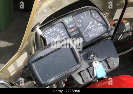 speedometer of a motorcycle Stock Photo