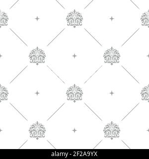Floral pattern baroque damask seamless vector background Stock Vector
